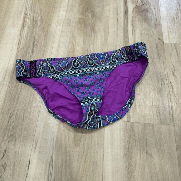 Nanette‎ Lepore Bikini Bottom Sz Large L Purple Blue Geometric Multicolor - Picture 1 of 7